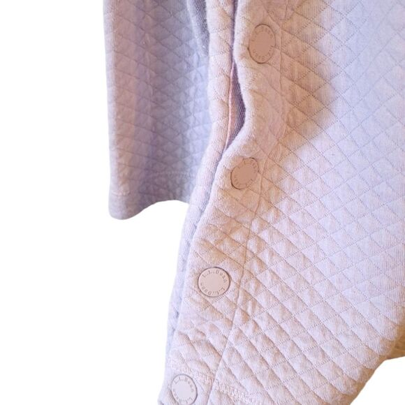 L.L. Bean Lilac Quilted Side Snap Cowl Neck Pullover - Picture 5 of 6